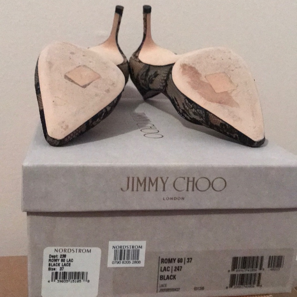 Jimmy Choo Romy 60 black Lace Heels - Picture 2 of 4